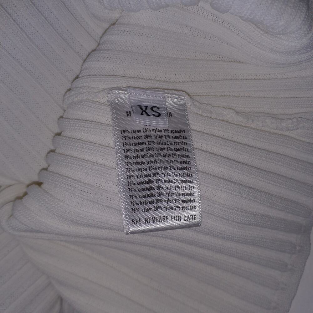 Aknvas Ribbed White Faye Top Size XS - Picture 5 of 5